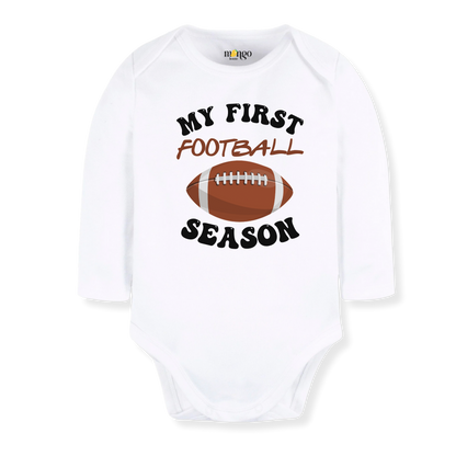 My First Football Season Baby Bodysuit, Kids & Toddler T-Shirt – Sport Baby Gift for Football Fans