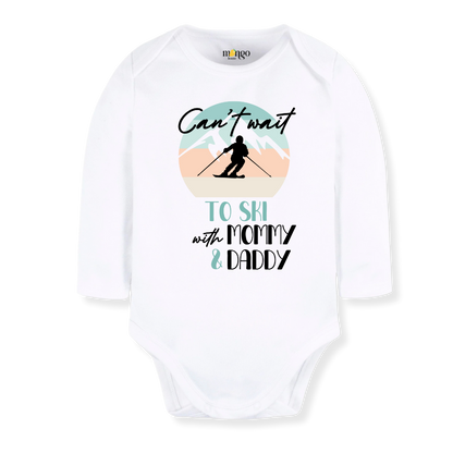 Skiing Baby Bodysuit, Kids & Toddler T-Shirt – Cute Ski Snow Baby Clothes for Boys Girls