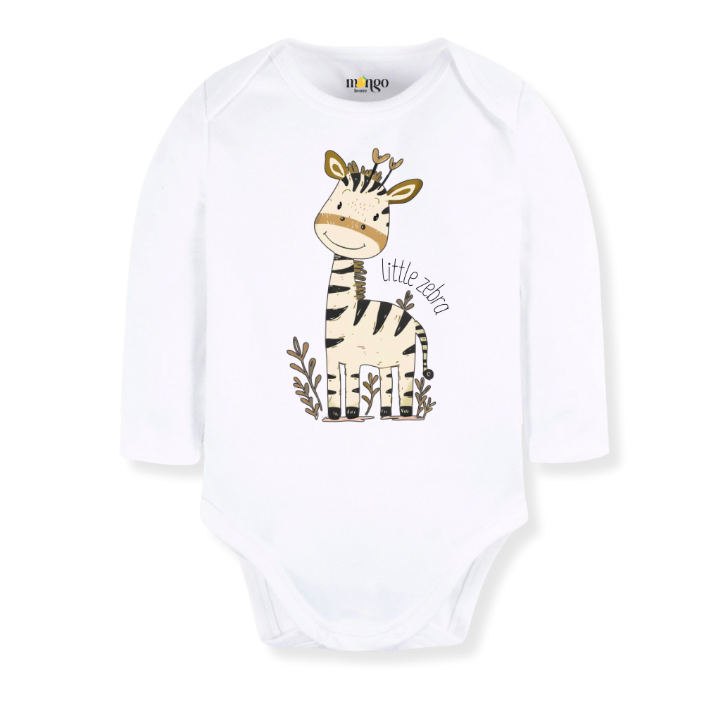 Little Zebra Baby Bodysuit, Kids & Toddler T-Shirt – Cute Zebra Animals Baby Clothes for Boys Girls