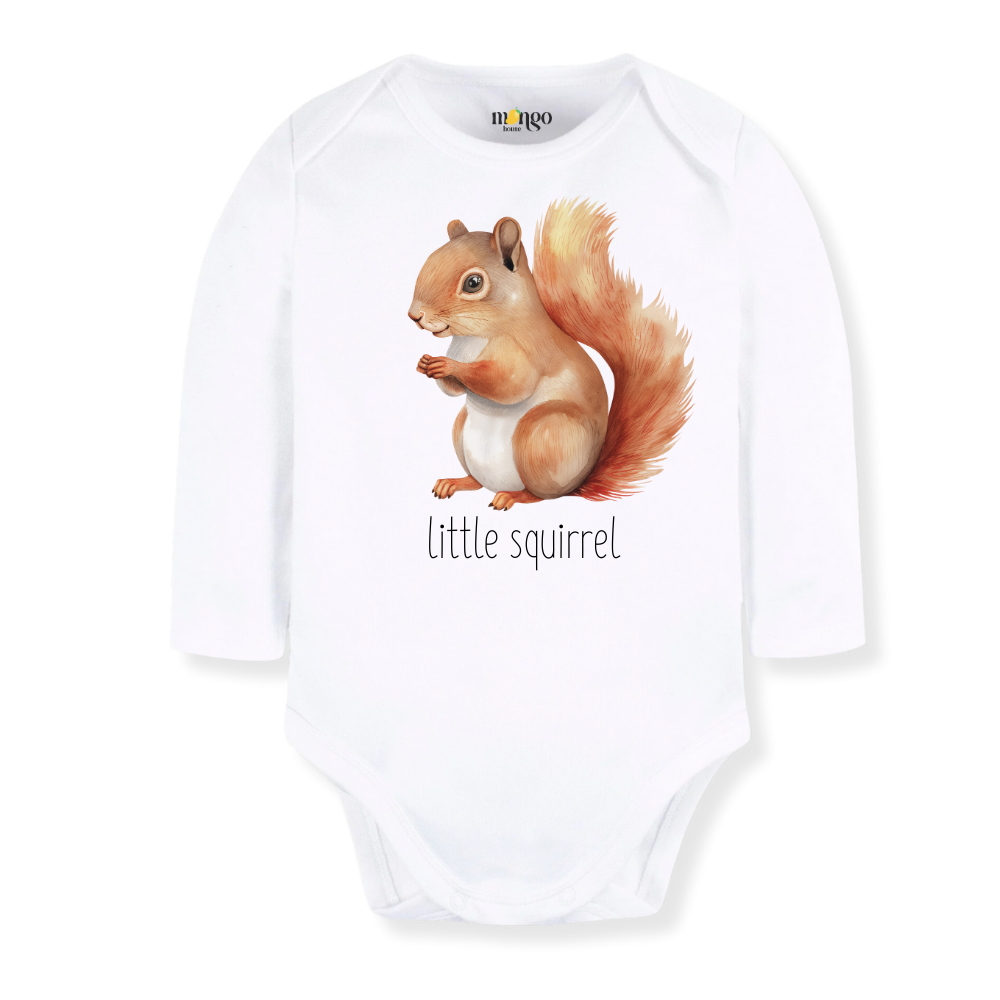 Little Squirrel Baby Bodysuit, Kids & Toddler T-Shirt – Cute Squirrel Animals Baby Clothes for Boys Girls