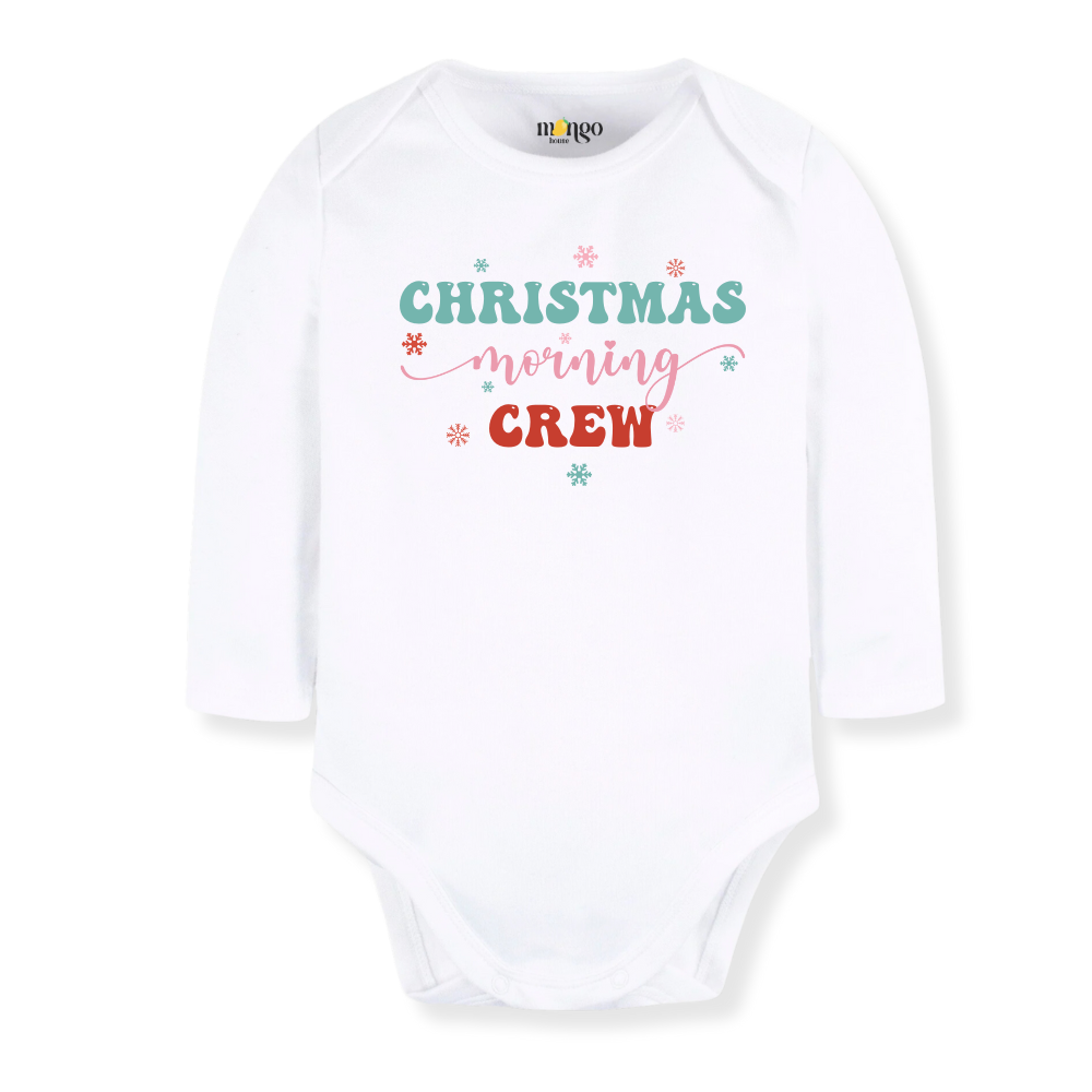 Christmas Morning Crew Tshirt Christmas Baby Bodysuit, Kids & Toddler T-Shirt – Family Xmas Outfit
