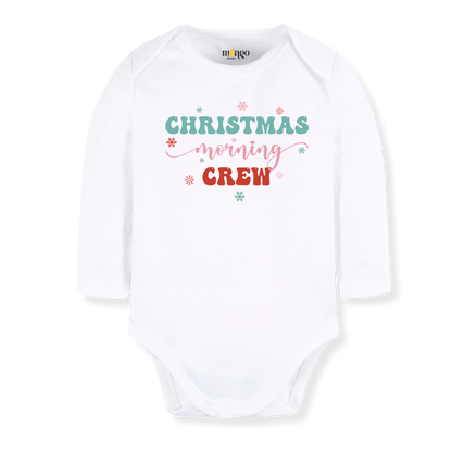 Christmas Morning Crew Tshirt Christmas Baby Bodysuit, Kids & Toddler T-Shirt – Family Xmas Outfit