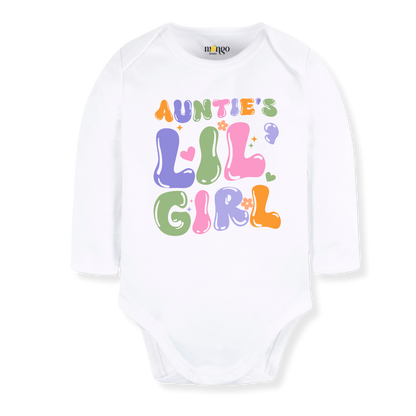 Auntie's Lil Girl Baby Bodysuit Toddler & Kids T-Shirt, Gift for Niece Tshirt Cute Girls Clothes