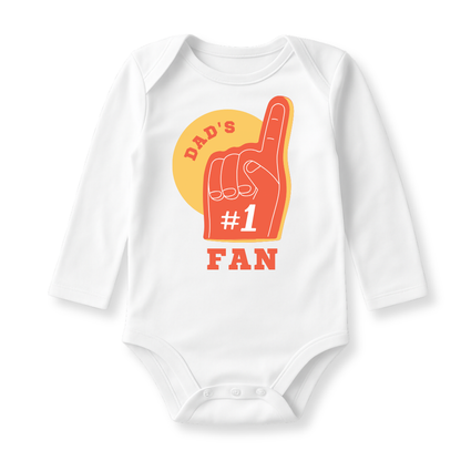 Dad's #1 Fan Baby Bodysuit, Toddler, Kids Tshirt & Sweater for Children Outfit - Gift for Dad