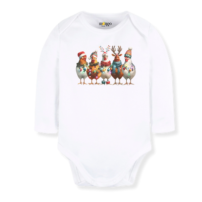 Christmas Baby Bodysuit Funny Chickens Tshirt for Kids Toddler Tee Funny Christmas Gift for Baby Clothes