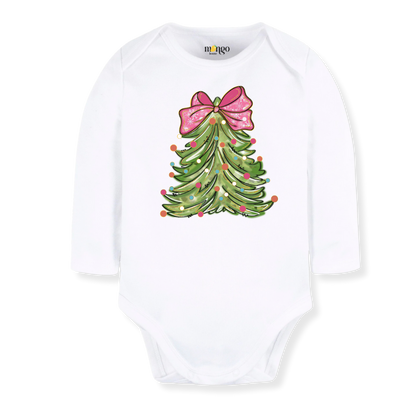Cute Christmas Baby Bodysuit, Kids & Toddler T-Shirt – Xmas Outfit for Girls Shirt Pink Bow
