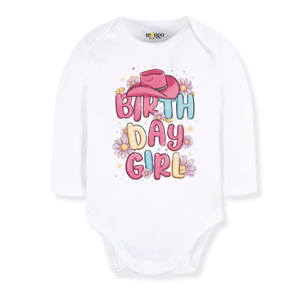 Howdy Birthday Girl Tshirt Cute Baby Bodysuit, Toddler & Kids T-Shirt, Premium Clothes Birthday Gift for Girl