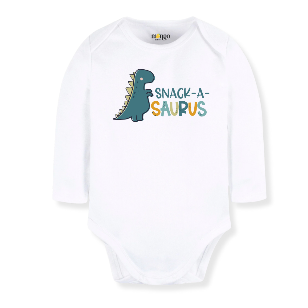 Snack-a-saurus Dinosaurs Baby Bodysuit Toddler & Kids T-Shirt, Dino Baby Clothes, Dino Shirt for Boys