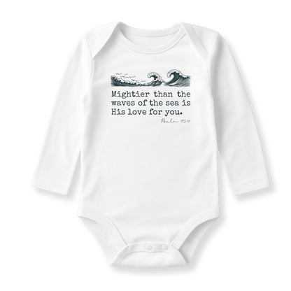 Mightier Than The Waves of The Sea is His Love for You - Baby Onesie, Toddler, Kids & Adult T-Shirt