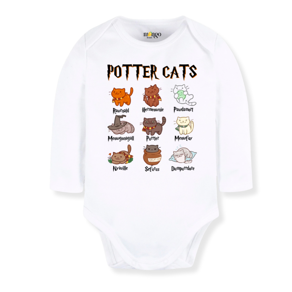 Potter Cats Tshirt Cat Baby Bodysuit Toddler & Kids T-Shirt, Cat Outfit Cat Baby Clothes