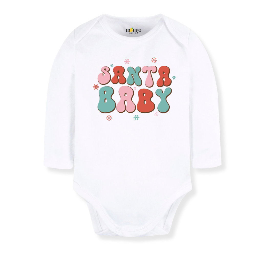 Santa Baby Tshirt Christmas Baby Bodysuit, Kids & Toddler T-Shirt – Family Xmas Outfit