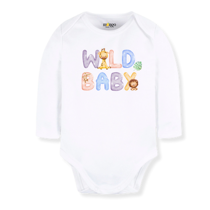 Wild Baby Baby Bodysuit, Kids & Toddler T-Shirt – Safari Cute Animals Baby Clothes for Boys Girls