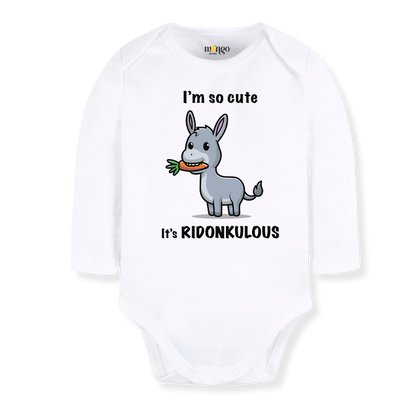 Ridonkulous Cute Donkey Baby Bodysuit, Kids & Toddler T-Shirt – Funny Donkey Animals Baby Clothes