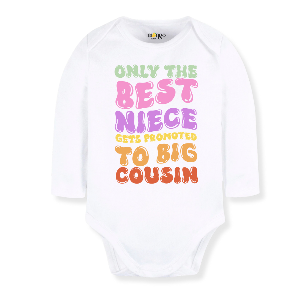 Big Cousin Announcement Baby Bodysuit, Toddler & Kids T-Shirt - Gift for Niece or Cousin