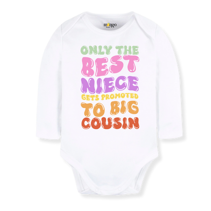 Big Cousin Announcement Baby Bodysuit, Toddler & Kids T-Shirt - Gift for Niece or Cousin