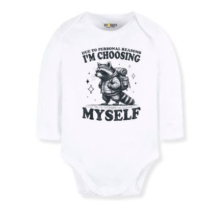 Funny Racoon Baby Bodysuit Self Care Tshirt for Kids Toddler Tee