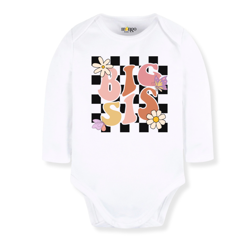 Retro Big Sis Tshirt Cute Sister Tee Big Sister Outfit for Girls