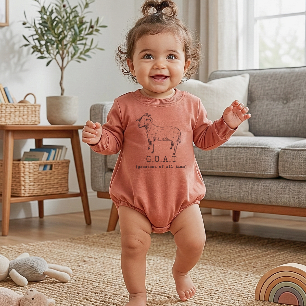 G.O.A.T. Baby Romper - Greatest of All Time Baby Bodysuit