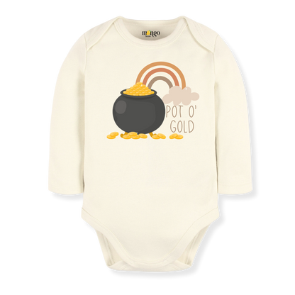 Pot o' gold Boho Rainbow Baby Bodysuit = Tshirt for Kids & Toddler Tee, Baby Gift for Newborn Outfit