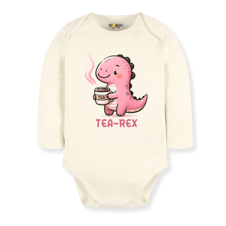 Tea-Rex Baby Bodysuit – Cute Dinosaur Kids T-Shirt & Toddler Tee, Dinosaur Sweater