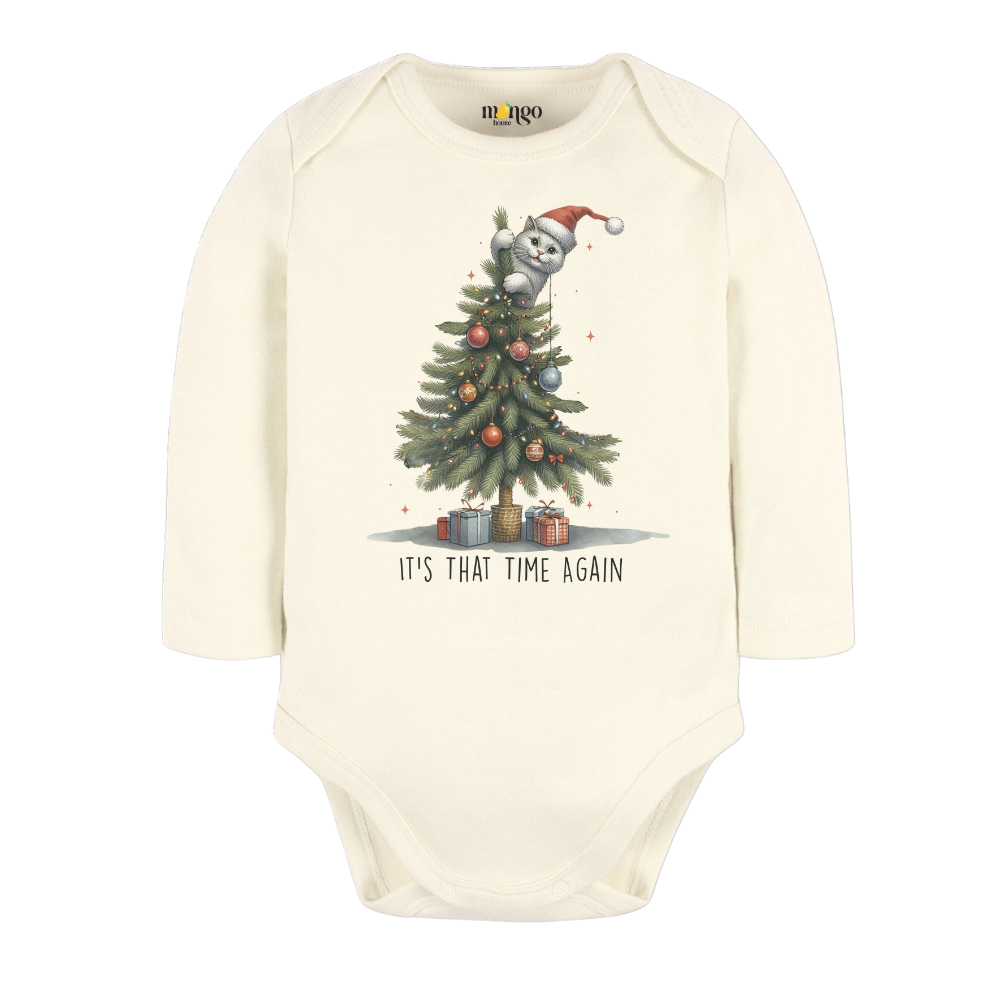 It's that time again Funny Cat Christmas Baby Bodysuit, Kids & Toddler T-Shirt – Cat Xmas Outfit