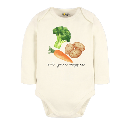Eat Your Veggies Cute Baby Bodysuit, Kids & Toddler T-Shirt – Vegeterian Outfit Vegan Baby Clothes