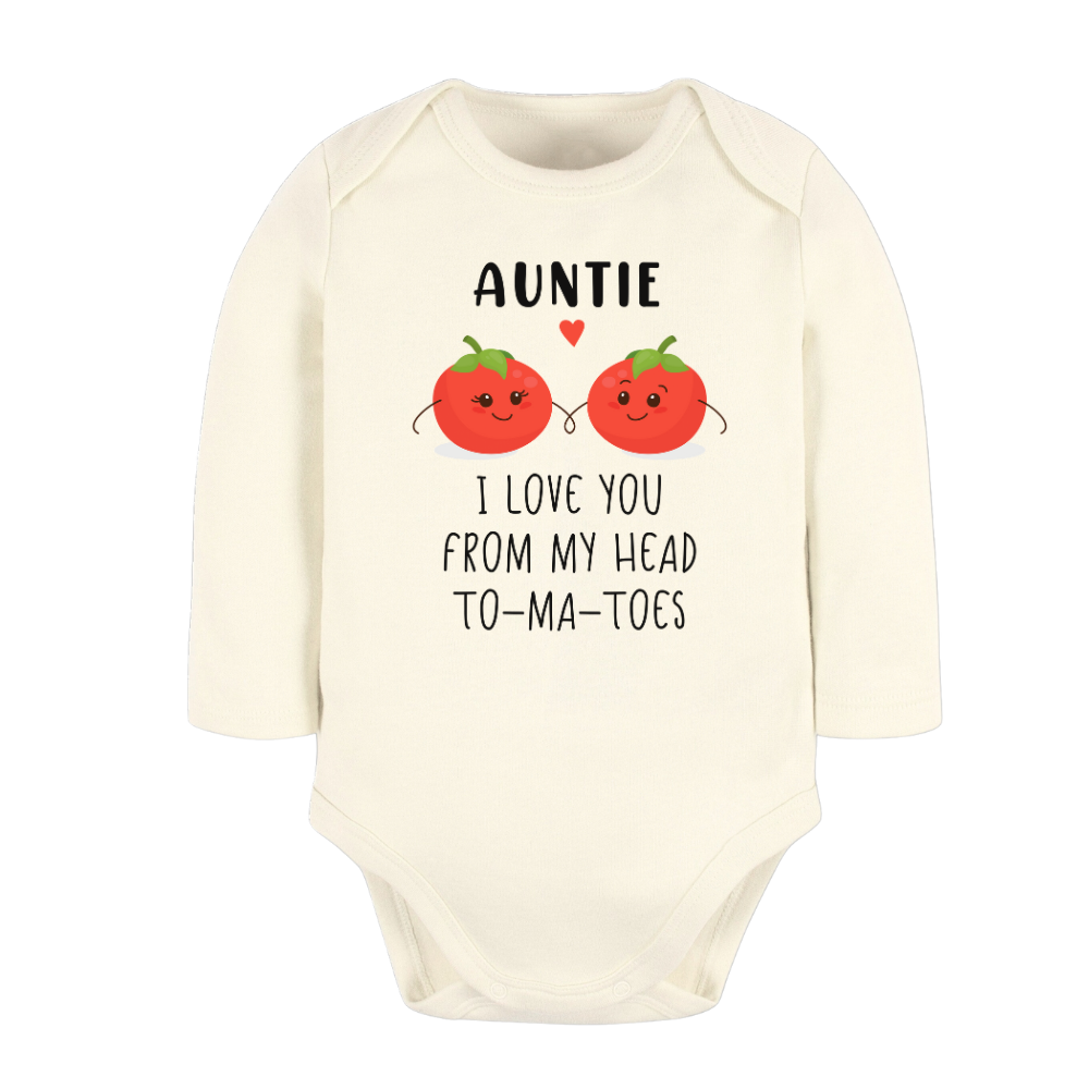 I Love You from My Head To-ma-toes Tomato Baby Bodysuit - Auntie Gift Graphic Tee