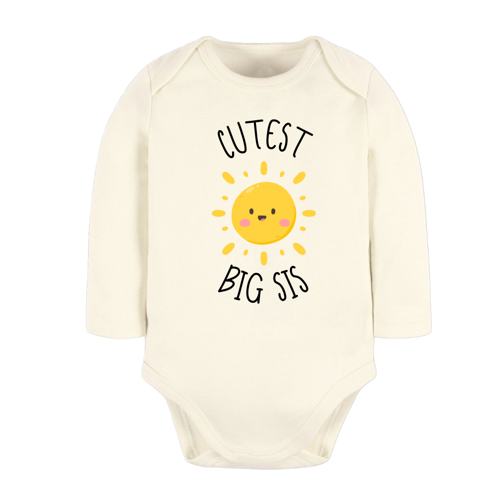 Cutest Big Sis T-Shirt, Sister Matching Baby Bodysuit