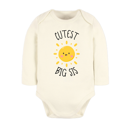 Cutest Big Sis T-Shirt, Sister Matching Baby Bodysuit