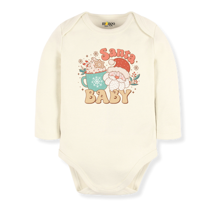 Christmas Santa Baby Bodysuit Cute Tshirt for Kids Toddler Tee Christmas Gift for Baby Clothes