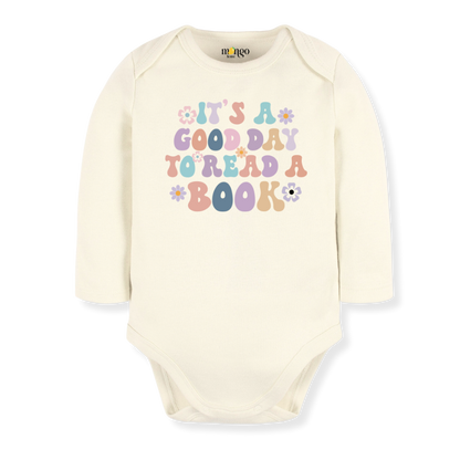 It's a Good Day to Read a Book Retro Girl Tshirt, Inspirational Tee for Baby Girl Bodysuit, Retro Flower Shirt