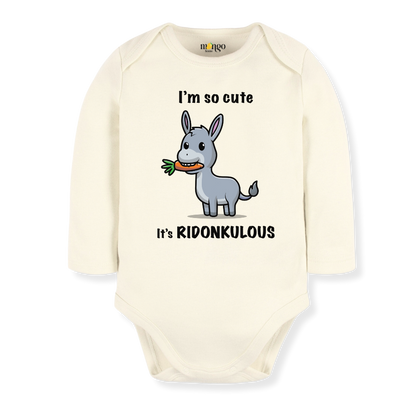 Ridonkulous Cute Donkey Baby Bodysuit, Kids & Toddler T-Shirt – Funny Donkey Animals Baby Clothes