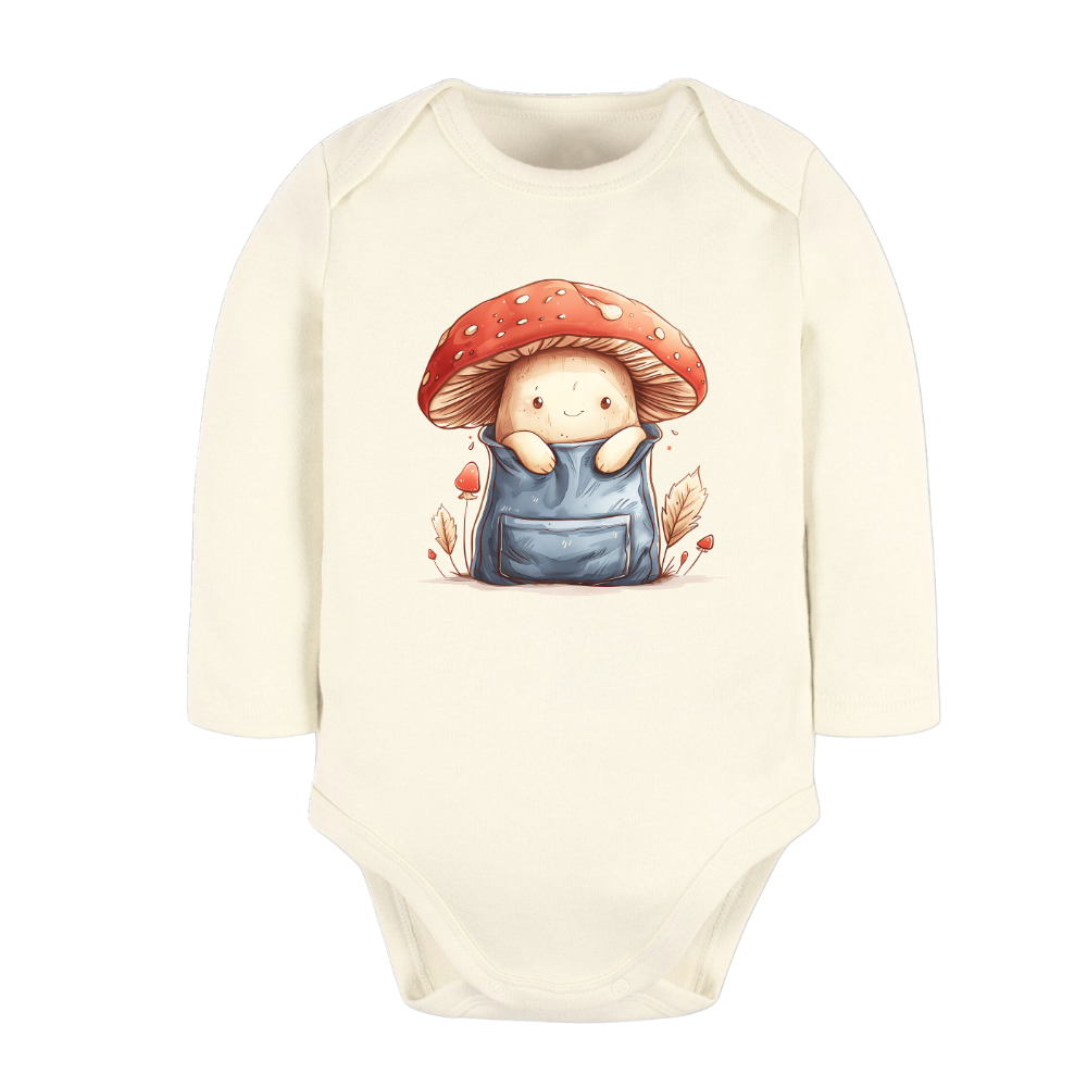 Mushroom Pocket Graphic Tee, Baby Bodysuit