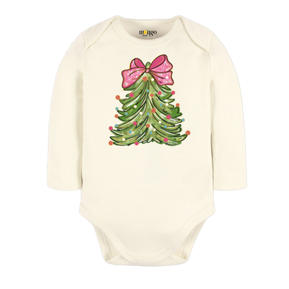 Cute Christmas Baby Bodysuit, Kids & Toddler T-Shirt – Xmas Outfit for Girls Shirt Pink Bow