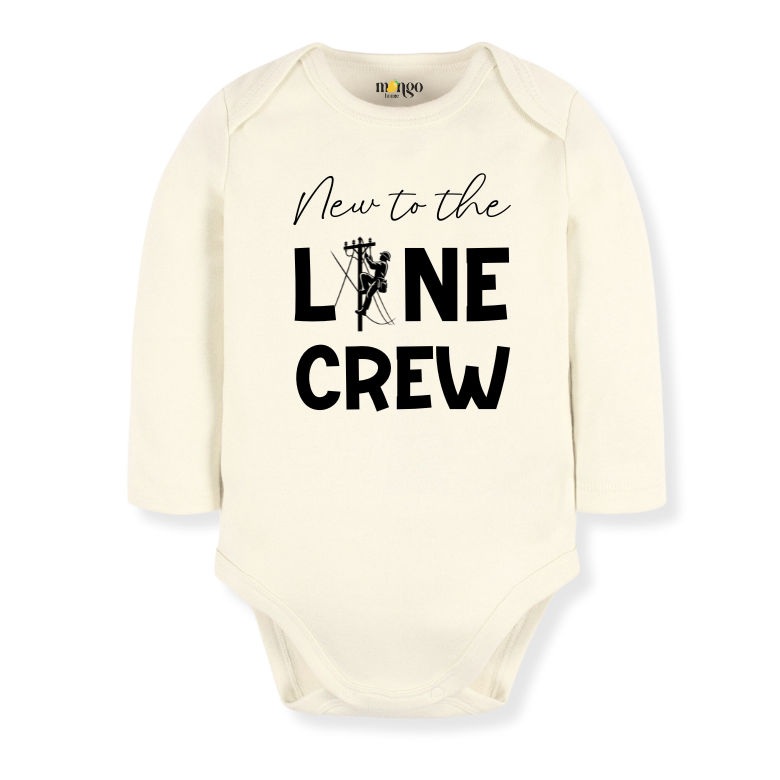 Baby Bodysuit, Kids & Toddler T-Shirt – 'New to the Line Crew' Utility & Lineman-Themed Baby Clothes