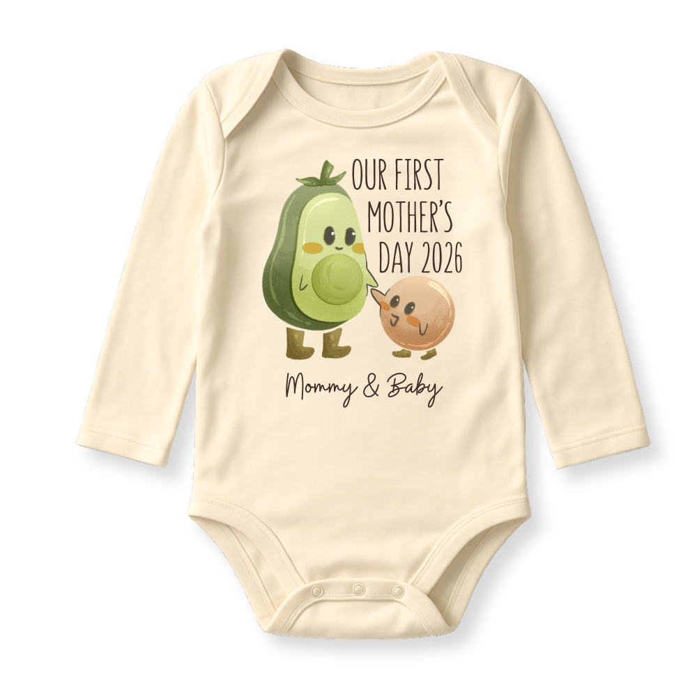Our First Mother's Day 2026 Baby Bodysuit - Mommy & Baby Custom Baby Outfit