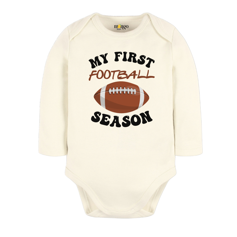 My First Football Season Baby Bodysuit, Kids & Toddler T-Shirt – Sport Baby Gift for Football Fans