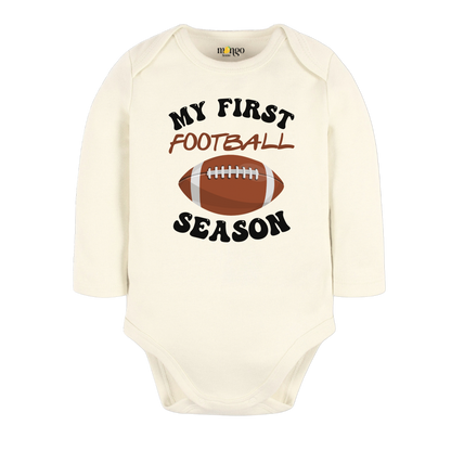 My First Football Season Baby Bodysuit, Kids & Toddler T-Shirt – Sport Baby Gift for Football Fans