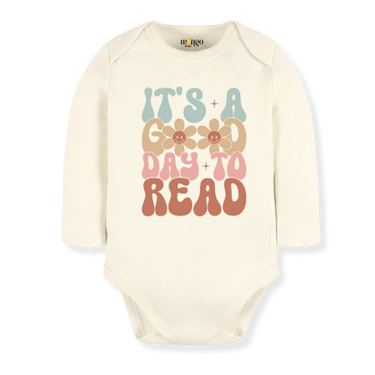 It's a Good Day to Read Retro Girl Tshirt, Inspirational Tee for Baby Girl Bodysuit, Retro Flower Shirt