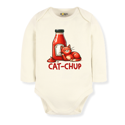 Cat-chup Funny Cat Baby Bodysuit – Cute Ketchup Kids T-Shirt Toddler Tee, Cat Lover Outfit
