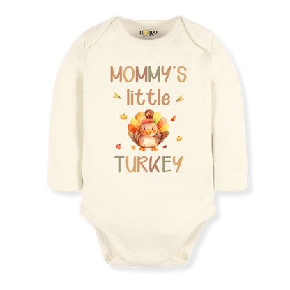 Little Turkey Baby Bodysuit, Kids & Toddler T-Shirt – Mommy's Little Turkey Thanksgiving Baby Outfit