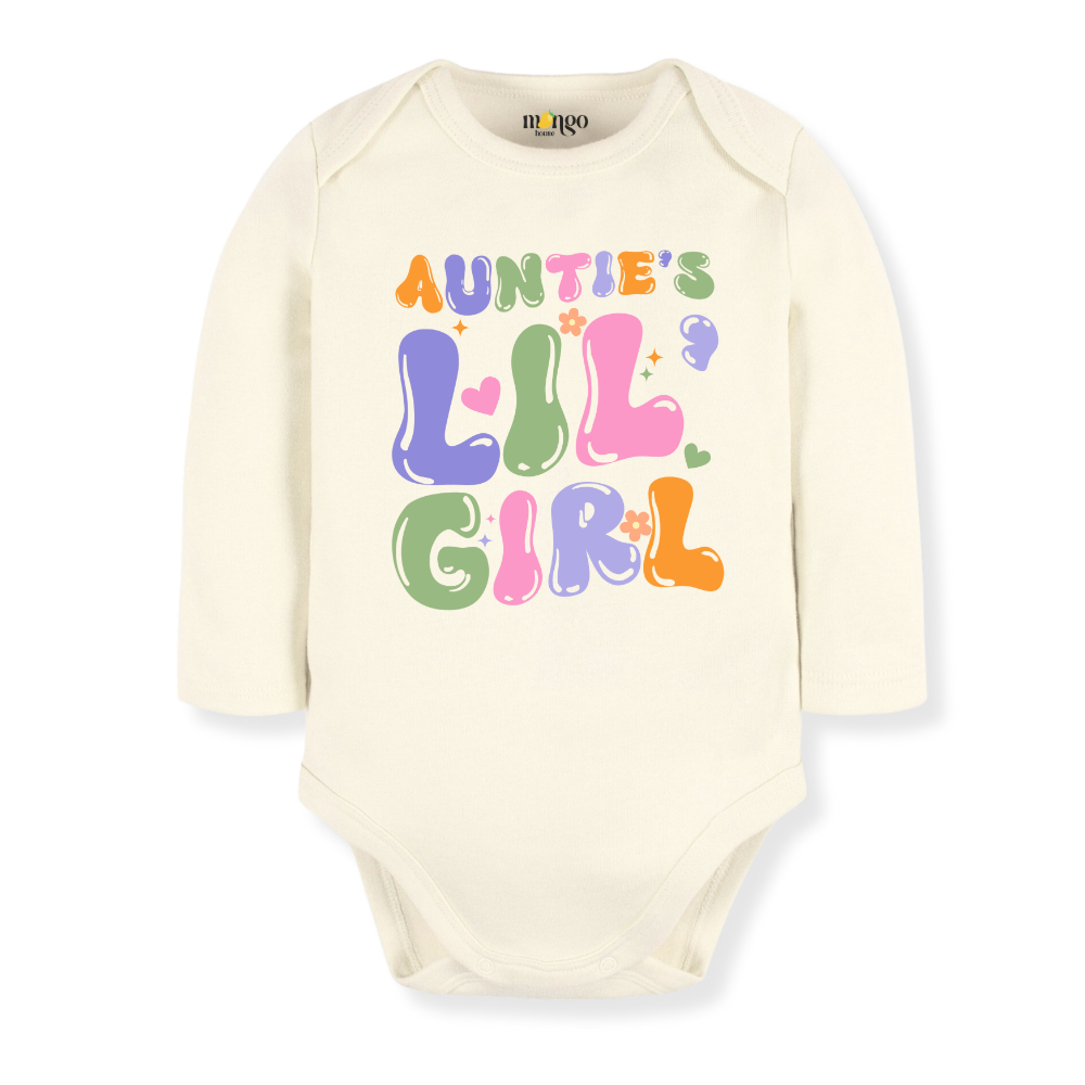 Auntie's Lil Girl Baby Bodysuit Toddler & Kids T-Shirt, Gift for Niece Tshirt Cute Girls Clothes