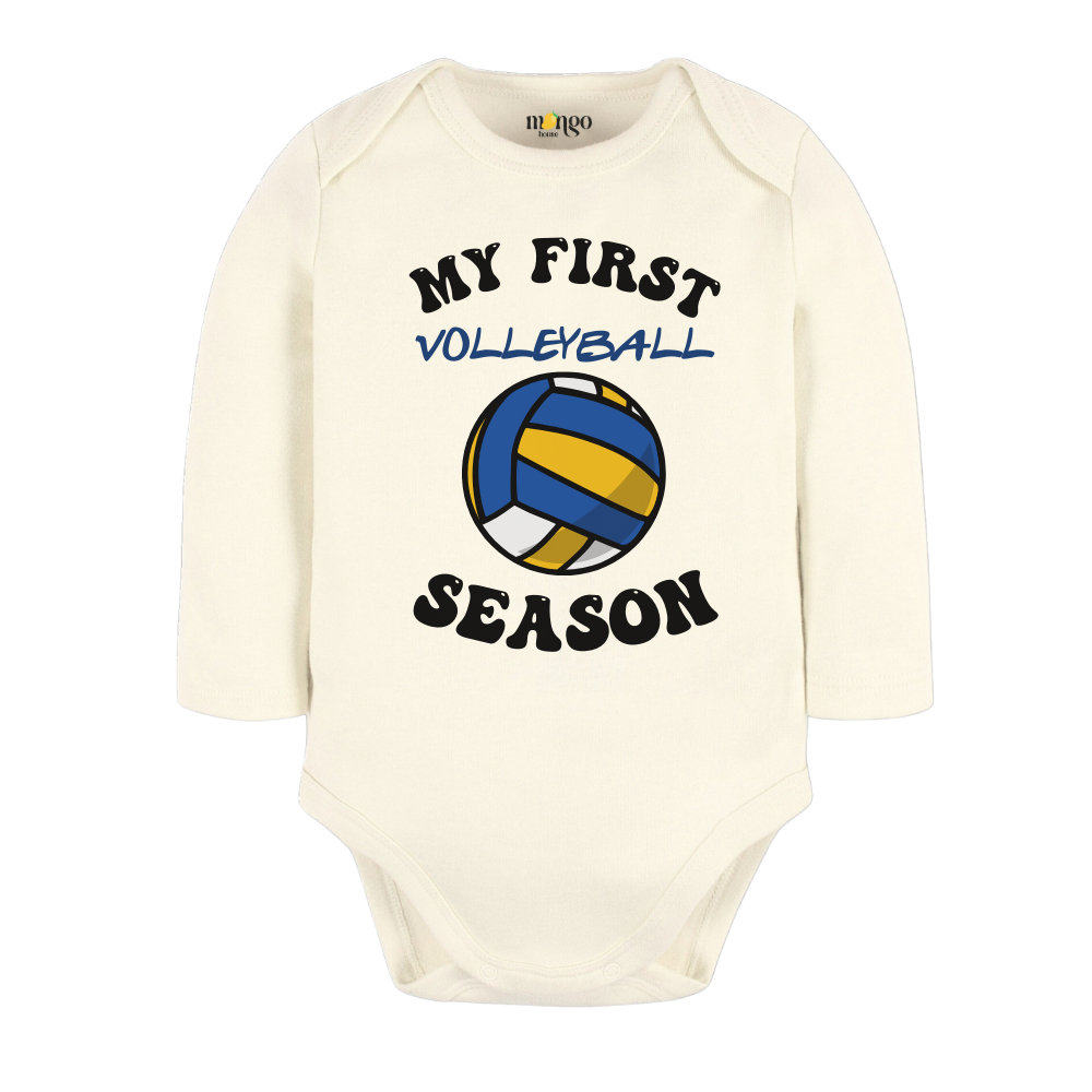 My First Volleyball Season Baby Bodysuit, Kids & Toddler T-Shirt – Sport Baby Gift for Volleyball Fans