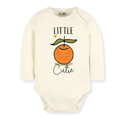Cute Orange Little Cutie Baby Bodysuit, Newborn & Kids Tshirt, Cutie Sweatshirt