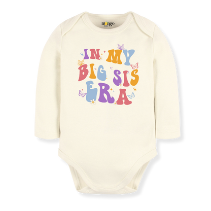 In My Big Sis Era Big Sister Tshirt Girl Bodysuit, Retro Toddler & Kids T-Shirt, Big Sister Announcement Tee
