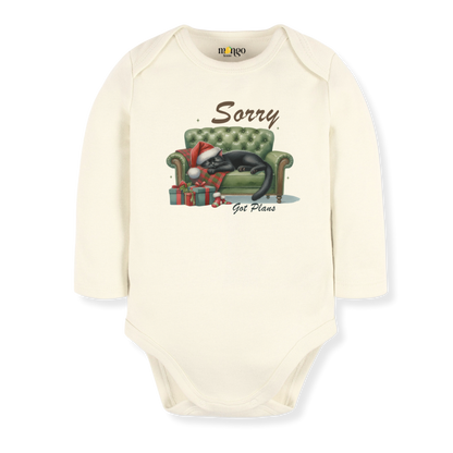 Sorry Got Plans Cat Christmas Baby Bodysuit Funny Tshirt for Kids Toddler Tee Christmas Gift for Baby Clothes