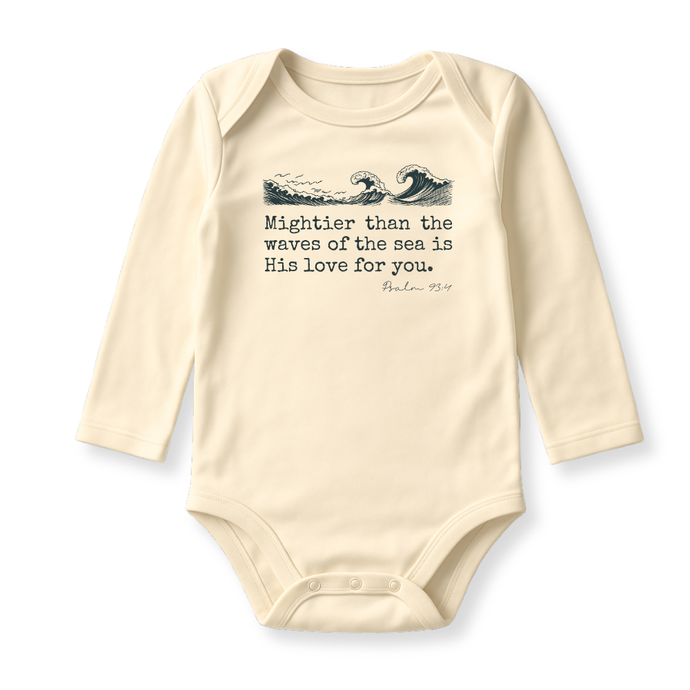 Mightier Than The Waves of The Sea is His Love for You - Baby Onesie, Toddler, Kids & Adult T-Shirt
