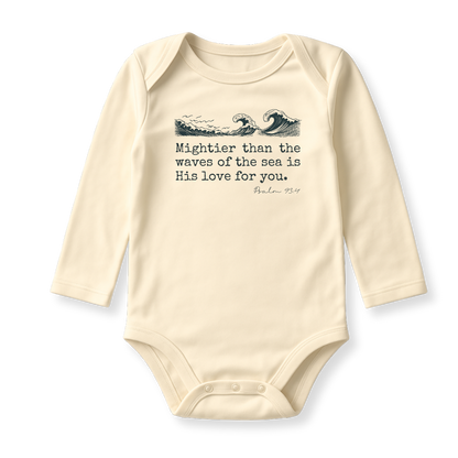Mightier Than The Waves of The Sea is His Love for You - Baby Onesie, Toddler, Kids & Adult T-Shirt