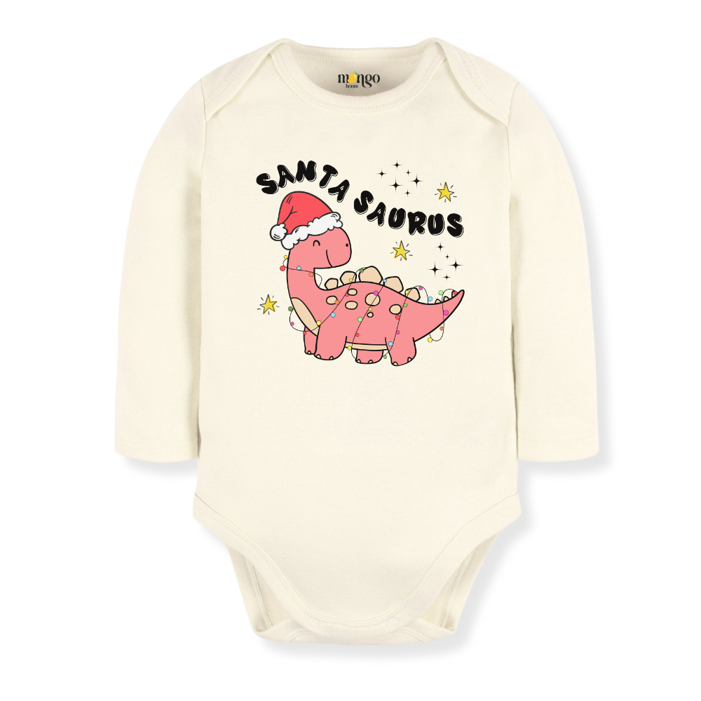 Santa Saurus Christmas Baby Bodysuit Toddler & Kids T-Shirt, Christmas Outfit for Girls Baby Clothes