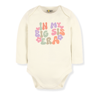 In My Big Sis Era Big Sister Tshirt Sister Baby Bodysuit Toddler & Kids T-Shirt, Big Sister Announcement